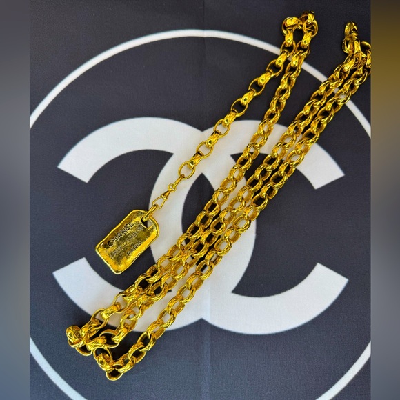 CHANEL Gold Chain Belt Up 33” - Picture 1 of 4